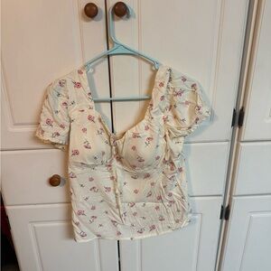 Floral Cream Women's Top